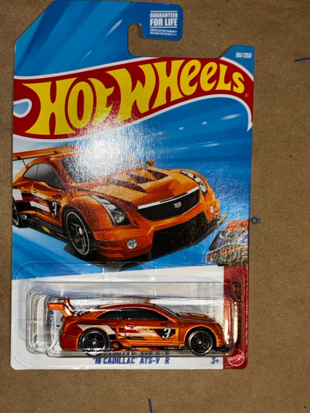 2016 Hot Wheels Orange Cadillac ATS-V R Die-Cast Car